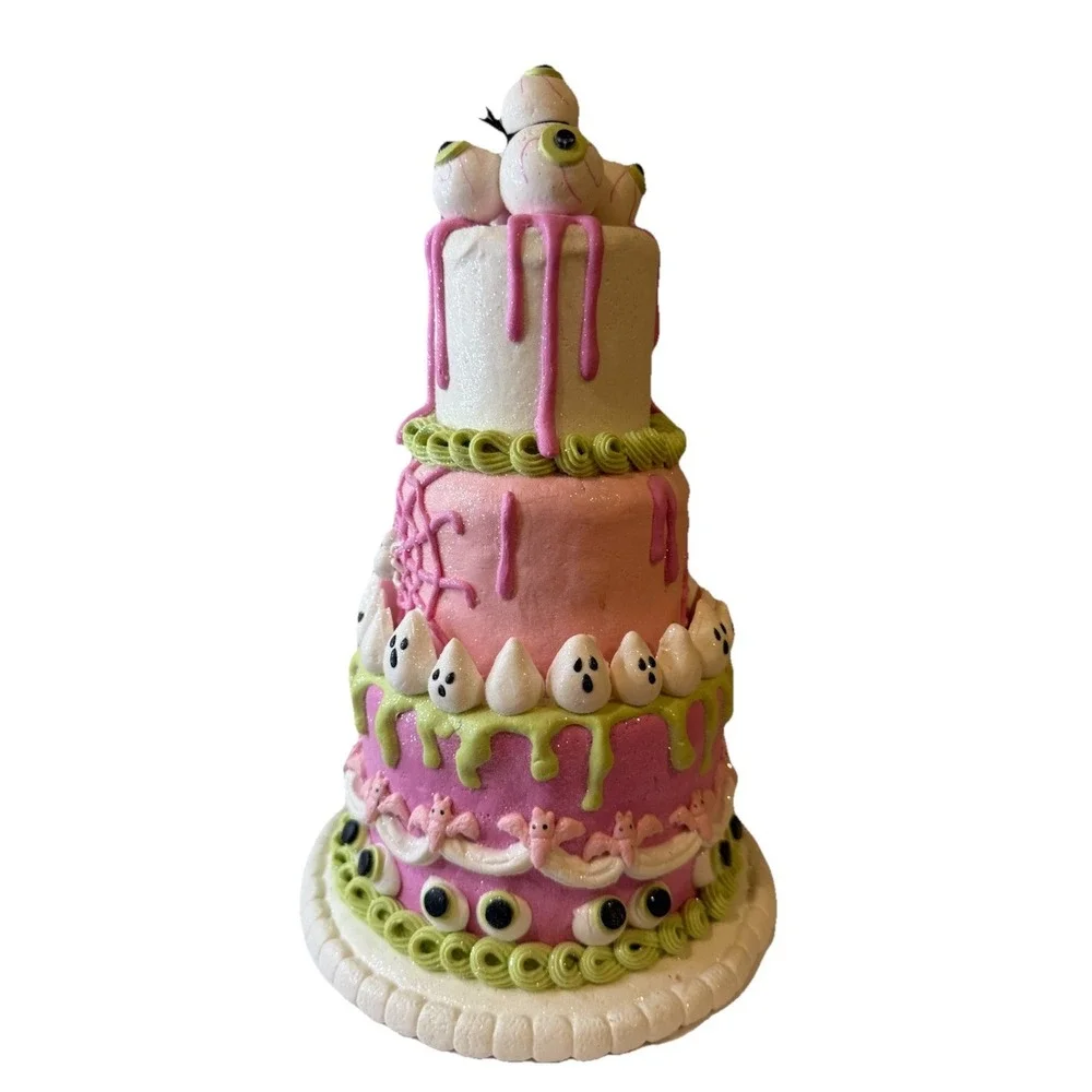 3 Tier Pink Halloween Faux Cake by Ghoulish 22